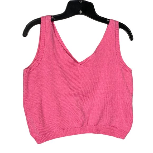 Vintage French Creek Pink Sweater Vest Knit Top, L - Picture 6 of 10